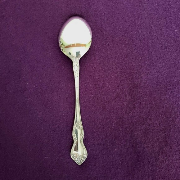 Easterling Valhalla Stainless Flatware Soup/Table Spoon Glossy Scrolls - Picture 2 of 4